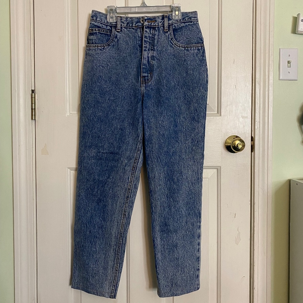 Acid Wash Straight Leg Jeans